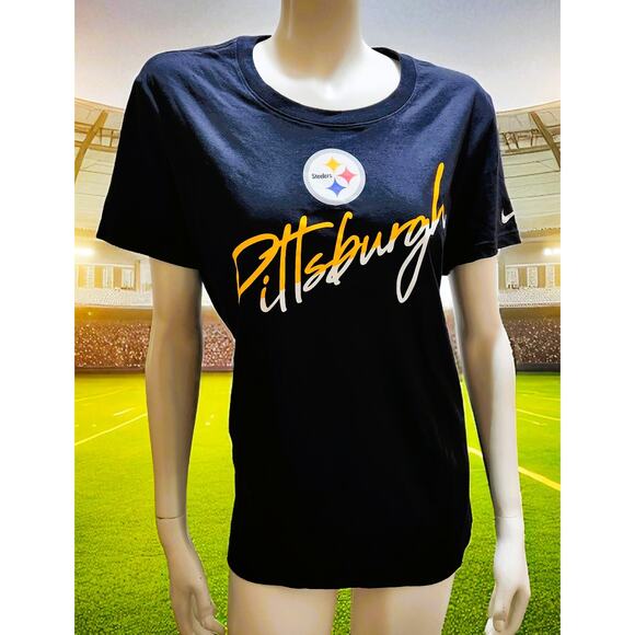 Top Women Black "Pittsburg Steelers" T-shirt Size XL - Picture 1 of 5